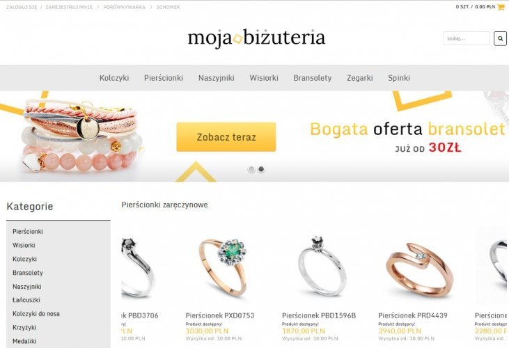 Gotowy sklep z biżuterią do kupienia od zaraz!