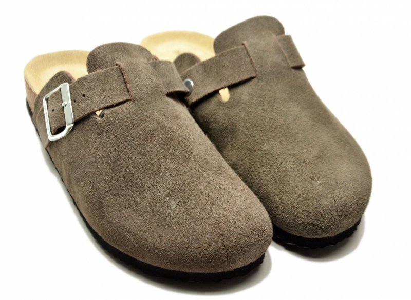 Klapki brązowe skóra 39 VINCEZA 101332 chodaki skórzane damskie