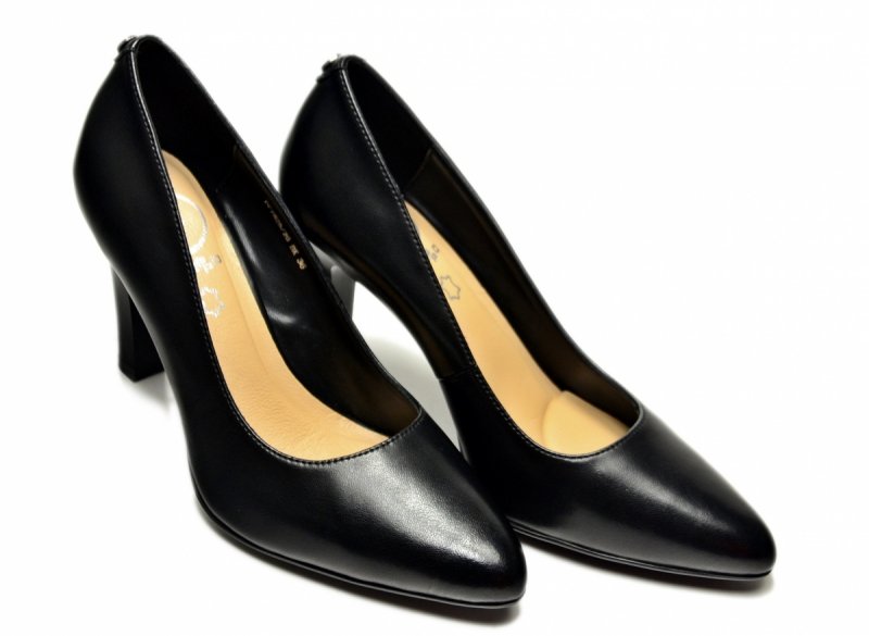 Czółenka czarne 38 skóra szpilki FILIPPO 7825 skórzane