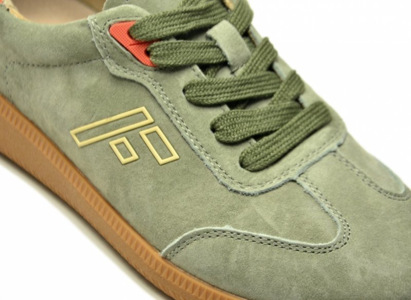 Sneakersy zielone 40 skóra FILIPPO 7510 skórzane półbuty zamsz