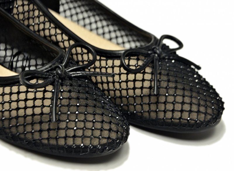 Baleriny 41 czarne VINCEZA 62270 kryształki półbuty