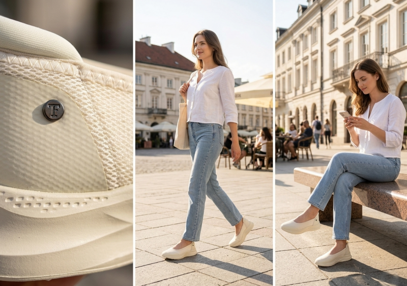 Baleriny sportowe beż 36 półbuty FILIPPO 7599 kremowe beżowe