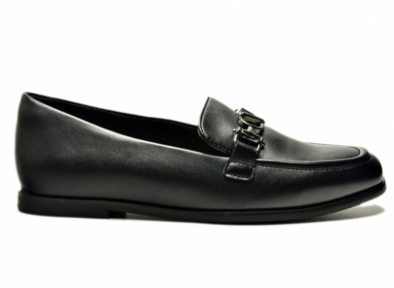 Mokasyny czarne skóra 41 półbuty VINCEZA 18126 skórzane damskie