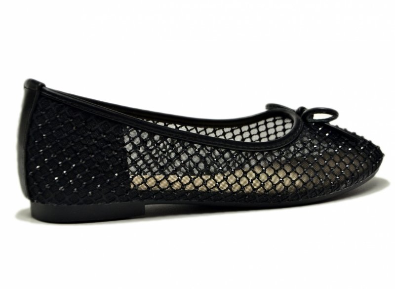 Baleriny 40 czarne VINCEZA 62270 kryształki półbuty
