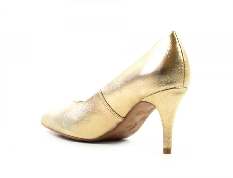 Czółenka 41 szpilki BOTTERO skóra złote skórzane 353721