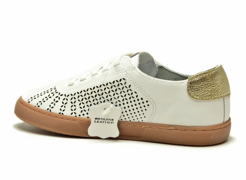 Półbuty sneakersy 37 białe skóra  BOTTERO 376604 skórzane ażurowane