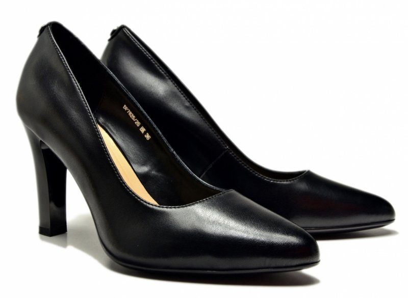 Czółenka czarne 40 skóra szpilki FILIPPO 7825 skórzane