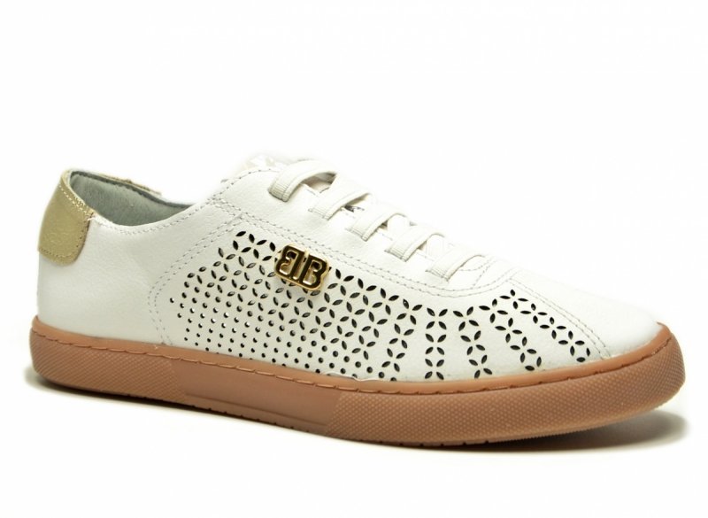 Półbuty sneakersy 38 białe skóra  BOTTERO 376604 skórzane ażurowane