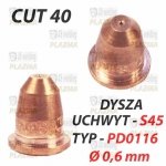 DYSZA PLAZMY PD0116 Ø 0,6 mm - UCHWYT S45 / CUT 40 