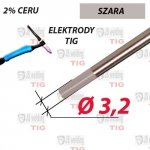 WC20 ELEKTRODA TIG SZARA Ø 3,2 mm 