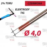 WT20 ELEKTRODA TIG CZERWONA Ø 4,0 mm 