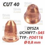 DYSZA PLAZMY PD0116 Ø 0,8 mm - UCHWYT S45 / CUT 40 