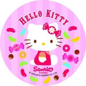 Modecor - opłatek na tort okrągły Hello Kitty Cukierki