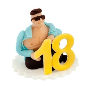 Figurka cukrowa na tort Mężczyzna - na 18-stkę
