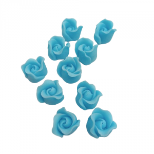 Cukrowe MINI RÓŻE różyczki niebieskie 20x10szt 