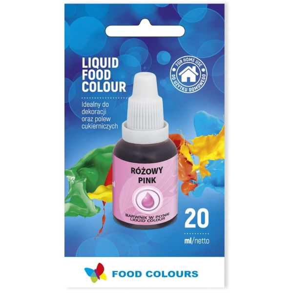 Barwnik spożywczy w płynie RÓŻOWY 20ml - Food Colours