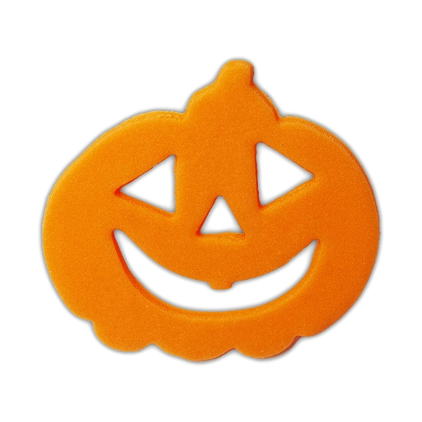 Cukrowa dekoracja na tort DYNIA HALLOWEEN 8cm (8 x 3szt)