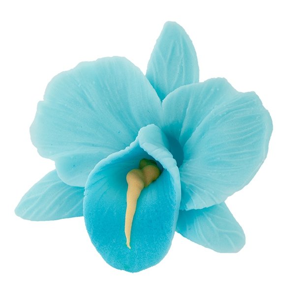Kwiaty cukrowe - Storczyk opak. 10 szt. niebieski