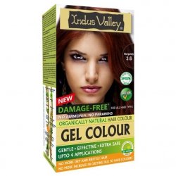 Żelowa farba do włosów, Bio-Natural, Indus Valley - BURGUND 3.6