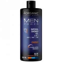 Naturalny żel pod prysznic 3 w 1 MEN POWER Energy, 4organic, 500ml