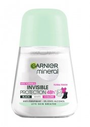 GARNIER Mineral Dezodorant roll-on Invisible Protection 48h Floral Touch - Black,White,Colors 50ml