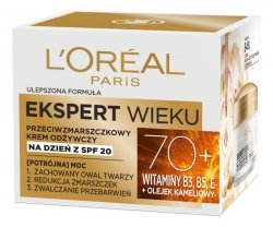 LOREAL Ekspert Wieku 70+ Przeciwzmarszczkowy krem odżywczy na dzień SPF20 50ml