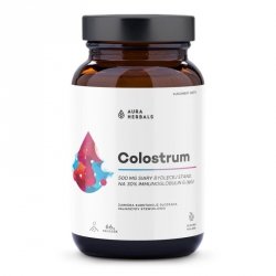 AURA HERBALS Colostrum 500 mg Słodka malina Suplement diety w proszku 1 op. - 66 g