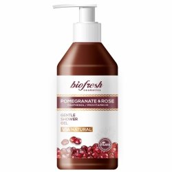 Delikatny żel pod prysznic Granat i Róża VIA Natural, Biofresh, 250ml