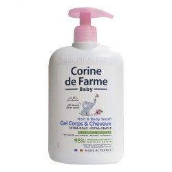 Corine de Farme BeBe Extra delikatny żel do mycia ciała i włosów 2w1 migdałowy, 500ml
