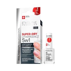Eveline Super-Dry Top Coat 5w1 multifunkcyjny do paznokci Wysuszacz Utwradzacz