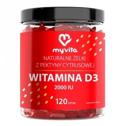 Witamina D3 Naturalne Żelki dla Dorosłych, MyVita, 120 sztuk
