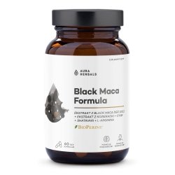 Black Maca Formula, ekstrakt z korzenia Suplement diety, AURA HERBALS, 60 kapsułek
