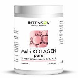 Multi Kolagen pure, 5 typów kolagenów, Intenson, 300g