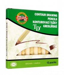 Kredka czeska do makijażu oczu - brązowa  1op.-12szt