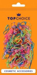 TOP CHOICE Gumki do włosów - mix kolorów (26935) 1 op. - 500 szt.