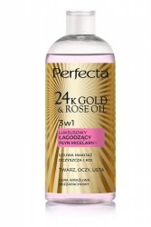PERFECTA 24K Gold & Rose Oil Luksusowy płyn micelarny dla cery wrażliwej 3w1 400 ml