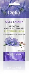 DELIA Beauty Kremowa maseczka do twarzy liftingująca z olejem lnianym 8 ml