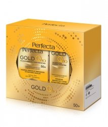 PERFECTA Zestaw prezentowy Gold Q10(krem 50+ na dzień i noc + krem pod oczy )