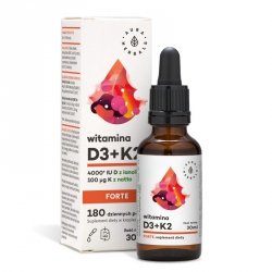 AURA HERBALS Witamina D3 4000 IU + K2 forte krople 30 ml