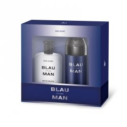 JEAN MARC Zestaw prezentowy męski Blau Man (woda toaletowa 100ml + dezodorant w sprayu 150ml)