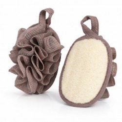 ECARLA Gąbka dwustronna do mycia ciała 14cm (GB20)