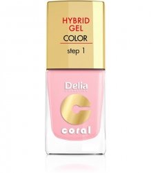 Delia Cosmetics Coral Hybrid Gel Emalia do paznokci nr 04 róż pastelowy 11ml