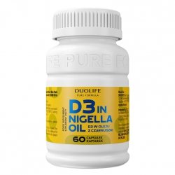 Witamina D3 w oleju z czarnuszki, DUOLIFE Pure Formula, 60 kapsułek