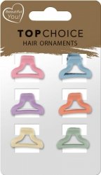 TOP CHOICE Klamerki do włosów (20674) 1 op. - 6 szt. - mix zestawień kolorystycznych