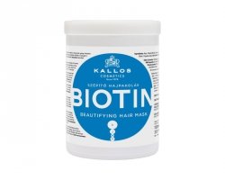KALLOS Maska d/włosów 1000ml Biotin upiększ.&