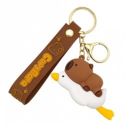 ECARLA Brelok do kluczy kapibara z gąską CAPYBARA BRL378
