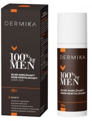 Dermika 100% for Men Krem 30+ silnie nawilżający i rewitalizujący na dzień i noc  50ml