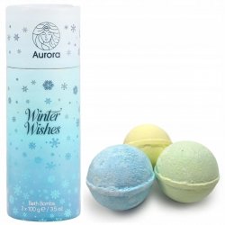 AURORA Winter Wishes Musujące kule do kąpieli Śnieżynki (mix 3 x 100g) 300g
