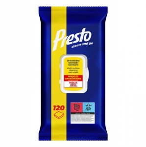 PRESTO Uniwersalne ściereczki nawilżane 1op.-120szt 