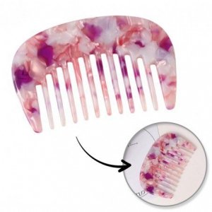 ECARLA Kieszonkowy grzebień z octan marmuru do rozczesywania włosów SCZ16R 